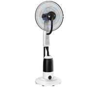 HOMCOM Pedestal Fan with Water Mist Spray 3 Speeds 2.8L Water Tank, White
