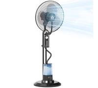 HOMCOM Pedestal Fan with Water Mist Spray and 3.2L Water Tank, 70° Oscillation Spray Misting Fan with Adjustable Mist, Tilt Head, 3 Speeds, 3 Modes, for Home, 120 cm
