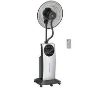 HOMCOM Fan Water Mist Spray Black - Size: 47 x 34 x 67cm - Wilko