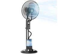 HOMCOM Pedestal Fan with Water Mist Spray, Spray Misting Fan with 70° Oscillation, Tilt Head, 4 Speeds, 3 Modes, Adjustable Mist, 3.2L Water Tank, for Home, 120 cm Black