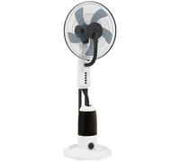 HOMCOM Pedestal Spray Misting Fan, Floor Fan with Water Mist Spray, 70° Oscillation, Tilt Head, 3 Speeds, 2.8L Water Tank, for Home, White