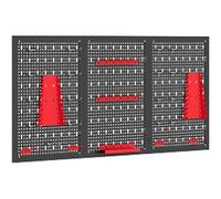 HOMCOM Pegboard Black, Red 400 x 600 x 20 mm