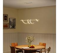 Homcom Pendant Light, Ceiling Light With 3 Colour Temperatures, Silver Tone Silver
