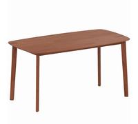 HOMCOM Pine Wood Rectangular Dining Table - Light Brown