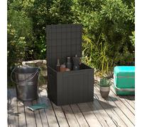 HOMCOM 107 L Plastic Storage Chest with Lid - Charcoal Grey, none