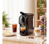 HOMCOM Pod Coffee Machine for Nespresso Original, Dolce Gusto Capsule and Ground Coffee, Small Semi Automatic Coffee Maker with 19 Bar Pump and 0.6L Water Tank for Home Office, Black