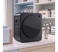 HOMCOM Vented Tumble Dryer Front Load Laundry Dryer 2 Power Modes Black | 4kg Wet Laundry/2.5kg Dry Capacity, 400W/800W Portable Clothes Dryer, 240V Compact Drying Machine, for Apartments, RVs, Home
