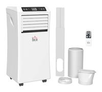 HOMCOM Portable Air Conditioner 10000 BTU, 4-in-1 Cooling, Fan, Dehumidifier & Sleep Mode, Mobile Air Conditioning Unit with Digital Display, Remote Control, 24H Timer, Window Kit for Rooms up to 30㎡