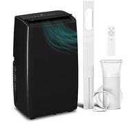 HOMCOM Portable Air Conditioner 14000 BTU, 4-in-1 Air Conditioning Unit, Dehumidifier, Cooling, Fan, Sleep Mode with 2 Speeds, Remote, LED Display, 24H Timer, Window Kit, Child Lock, 40m², Black