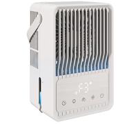 HOMCOM Portable Air Conditioner, 4-in-1 Mini Air Cooler with 3 Wind Speed, 2 Mist Mode, 7 Colour RGB Light, 550ml Water Tank, 8H Timer, Small Cooling Fan for Home, Office, Bedroom, White