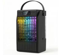 HOMCOM Portable Air Conditioner, 4-in-1 Mini Air Cooler with 4 Wind Speed, 2 Cool Mist, RGB 7 LED Light, Black