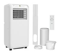 HOMCOM Portable Air Conditioner 7000 BTU, 3-in-1 Cooling, Fan & Dehumidifier Mode, Mobile Air Conditioning Unit with Digital Display, Remote Control, 24H Timer, Window Kit for Rooms up to 26㎡