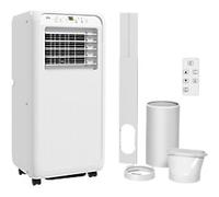 HOMCOM Portable Air Conditioner 9000 BTU, 3-in-1 Cooling, Fan & Dehumidifier Mode, Mobile Air Conditioning Unit with Digital Display, Remote Control, 24H Timer, Window Kit for Rooms up to 28㎡
