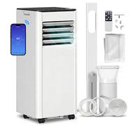 HOMCOM Portable Air Conditioner 9000 BTU, 4-in-1 AC Unit with Cool, Dehumidifier, Fan, Sleep Mode, WiFi Voice Remote Control