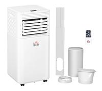 HOMCOM Portable Air Conditioner 9000 BTU, 4-in-1 Mobile Air Conditioning Unit with Cool, Fan, Dehumidifier & Sleep Mode, LED Display, Remote Control,