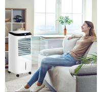 HOMCOM Portable Air Cooler, Fan & Humidifier Unit, White