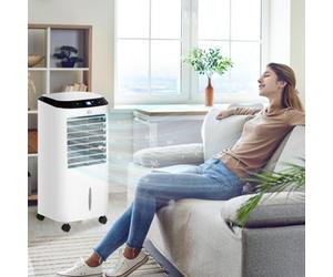 Homcom Portable Air Cooler, Evaporative Anion Ice Cooling Fan Humidifier Unit