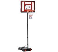 Homcom Portable Basketball Stand 160-210cm Adjustable Height Sturdy Rim Hoop Base Net