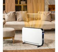 Homcom Portable Convector Heater With 24H Timer Adjustable Temperature White