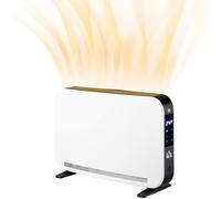 Homcom Portable Convector Heater With 24H Timer Adjustable Temperature White White