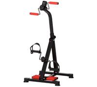 HOMCOM Portable Exercise Bike for Home Pedal Exerciser Height-adjustable 56L x 44- 56W x 75- 97H cm Black and Red