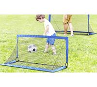 HOMCOM Portable Football Goal with a Carry Bag: Blue