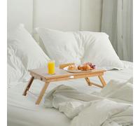 HOMCOM Portable Laptop Desk Notebook Tray PC Bed Table with Drawer Adjustable & Foldable (55L x 35W x 22-32.5H (cm))