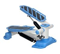 HOMCOM Portable Mini Stepper, Steppers for Exercise Workout with LCD Display Monitor, Anti-skid Foot Pedals for Home Gym Office, Blue