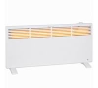 HOMCOM Portable Panel Heater 2000W Adjustable Temperate for Bedroom White | Electric Space Heater, Overheat Protection, for Home Office