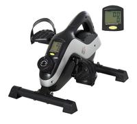 HOMCOM Portable Pedal Exerciser, Mini Exercise Bike with 8 Levels Magnetic Resistance and LCD Display, Cycle Leg Exerciser Sitting Down
