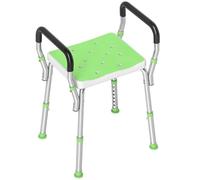 HOMCOM Portable Shower Stool Non-Slip Shower Chair for Elderly Green