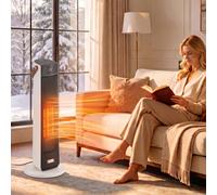 HOMCOM Portable Space Heater with Realistic Flame Effect, 2000W Ceramic