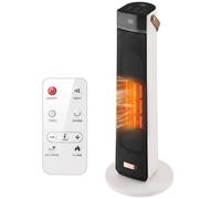 Homcom Portable Space Heater With Realistic Flame Effect, 2000W Ceramic