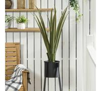 HOMCOM Verdant Vignette: Artificial Agave Succulent Plant, Faux Greenery for Indoor/Outdoor Decor, 15x15x90cm, Green