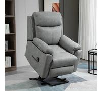HOMCOM Power Lift Chair Electric Riser Recliner With Remote Control Grey, Grey