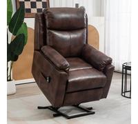 HOMCOM Power Lift Chair Electric Riser Recliner with Remote Control in Dark Brown HOMCOM Dark Brown