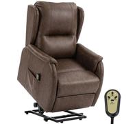 Homcom Power Lift Recliner Chair Dual Motor, Brown