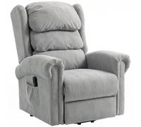 Homcom Power Lift Recliner Chair For Elderly With Remote Control, Grey Grey