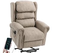 HOMCOM Power Lift Recliner Chair for Elderly with Remote Control, Khaki