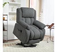 Homcom Power Lift Recliner Chair, Reclining Chair With Massage, Grey
