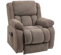 HOMCOM Power Lift Recliner Chair, Reclining Chair with Massage, Light Brown
