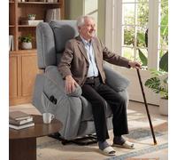 HOMCOM Power Lift Recliner Chair, Reclining Chair with Massage, Light Grey | Size: Armchair HOMCOM Light Grey Armchair
