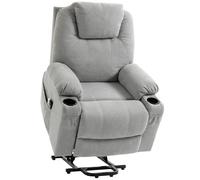 HOMCOM Power Lift Recliner Chair with Pocket Spring, Electric Lift Chair with Wide Backrest, Light Grey