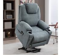 Homcom Power Lift Recliner Chair With Vibration Massage And Heat, Grey