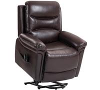 HOMCOM Power Lift Recliner Chair with Vibration Massage, Heat, USB - Brown
