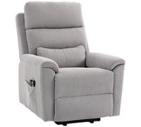 HOMCOM Power Lift Recliner, Lift Chair with Massage & Heat, Light Grey | Size: Armchair HOMCOM Light Grey Armchair