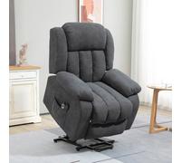 HOMCOM Heavy Duty Riser and Recliner Chair Lift Chair for the Elderly Dark Grey | TJ Hughes