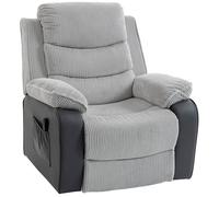 Homcom Power Lift Riser Recliner Chair With High Back, Remote, Light Grey Light Grey