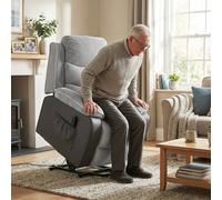 HOMCOM Power Lift Riser Recliner Chair with High Back, Remote, Light Grey HOMCOM Light Grey