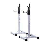 HOMCOM Power Rack Holder Weights Bar Barbell Squat Stands Spotter GYM Workout